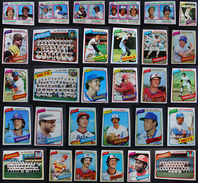 1980 Topps Baseball Cards Complete Your Set U You Pick From List 201-400