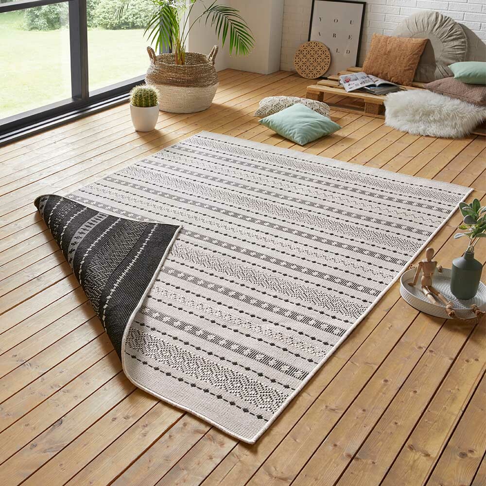 Balcone Per Crema Schwarz Gigli Wendeteppich Outdoorteppich