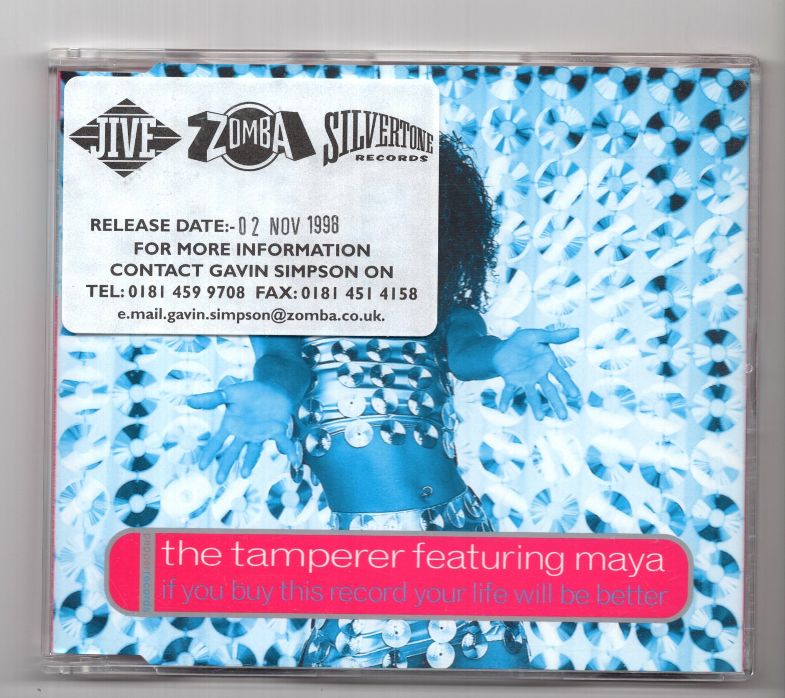 (IY949) The Tamperer, If You Buy This Record Your Life Will Be Better - 1998 CD