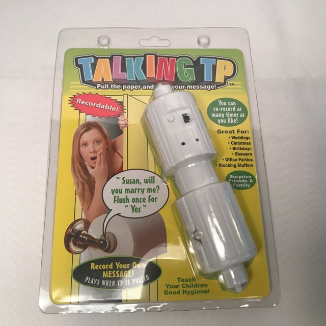 Talking Toilet Paper TP Spindle RECORDABLE Pull the Paper Hear Your