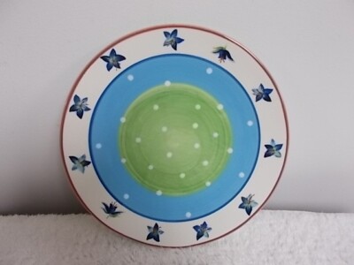 The White Barn Candle Company Floral Dots 6 1/4'' Ceramic Plate