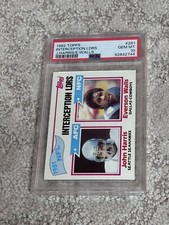 1982 TOPPS FOOTBALL CARD PSA 10 INTERCEPTION LEADERS EVERSON WALLS COWBOYS