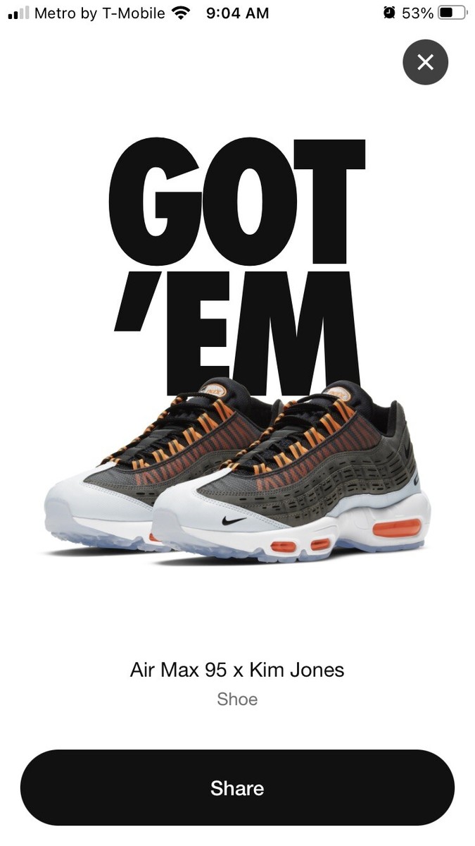 air max 95 x kim jones total orange stockx