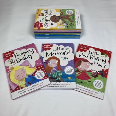 Reading with Phonics Bundle Of 10 Fairytale Books Hardbacks Make Believe Ideas