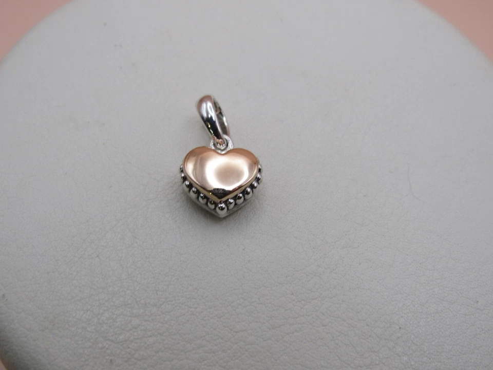 Colgante Corazón Paveado Zafiro Amarillo 18K Diseñador Lagos S/S Foto 4 de 4