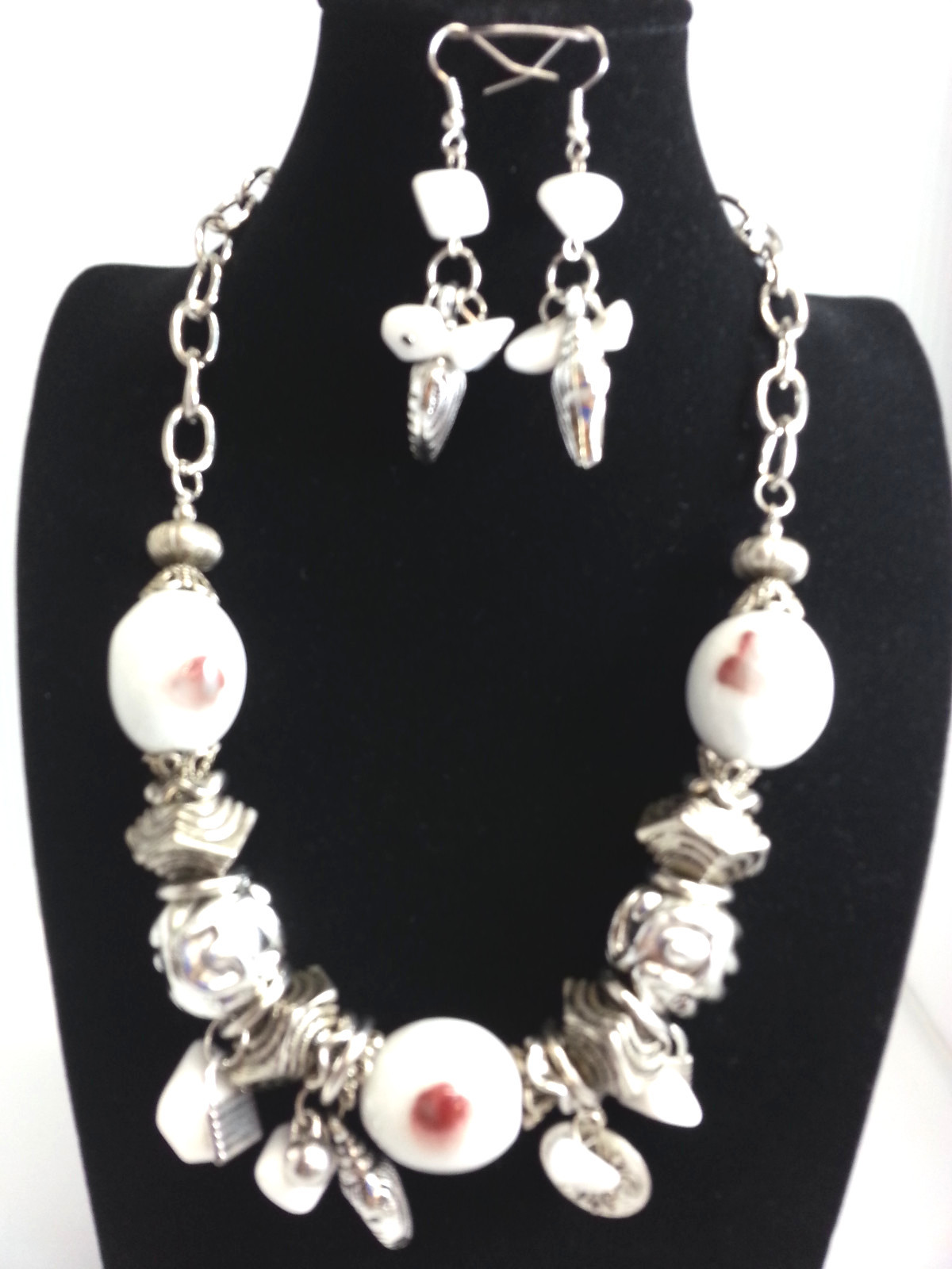 Fashion Charm Costume Jewelry Silver Chain Mixed Pendant Necklace