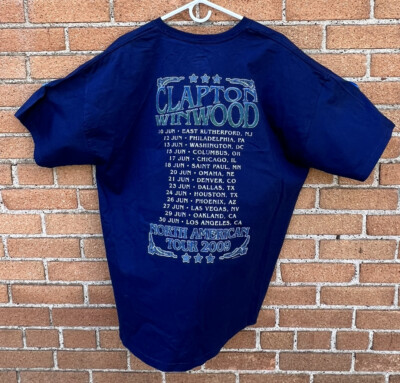 Eric Clapton Steve Winwood Tour 2009 T Shirt 2XL XXL Concert | eBay UK