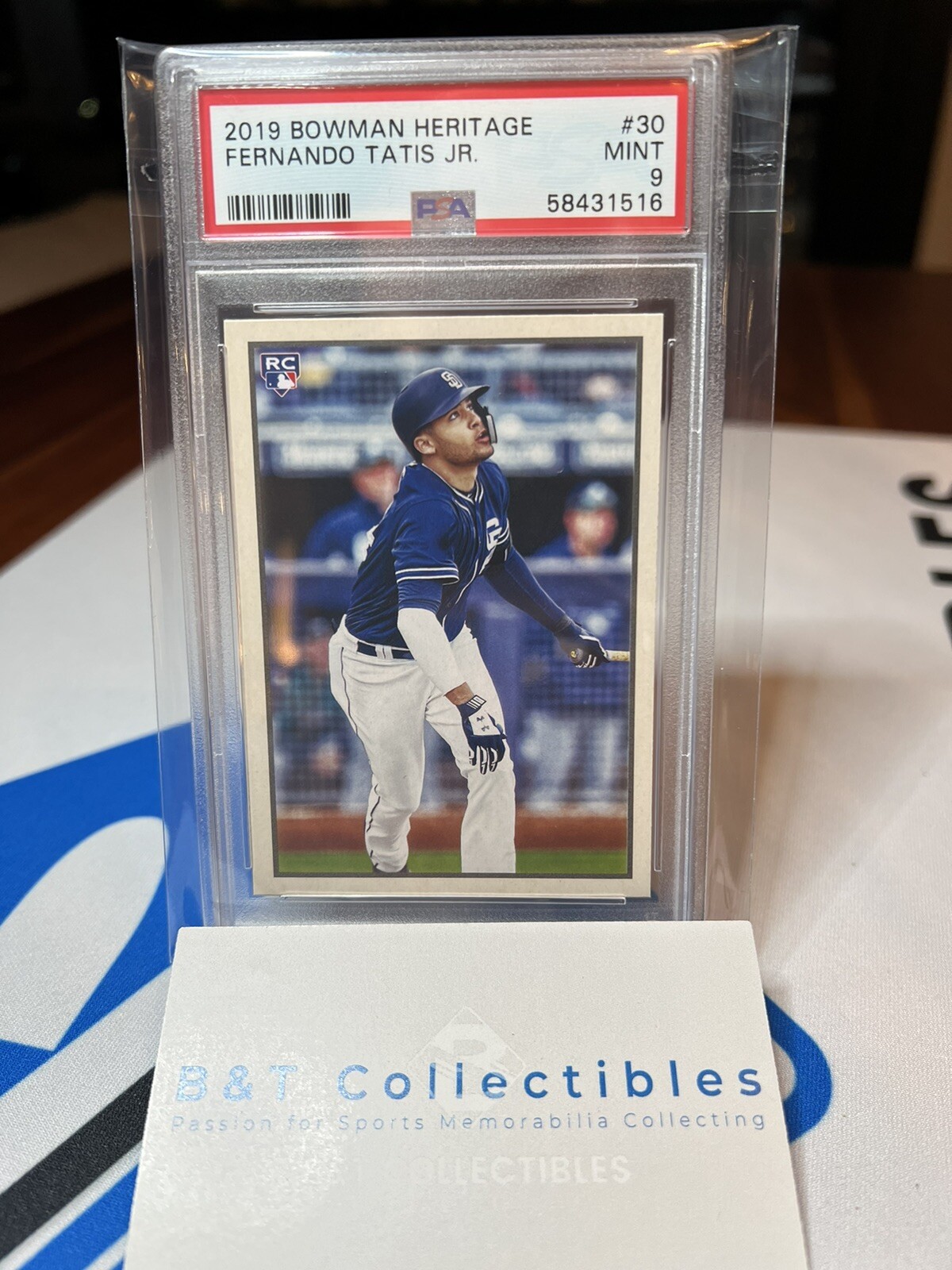 2019 Bowman Heritage #30 Fernando Tatis Jr. Rookie Card RC PSA 9 Mint Low Pop 🔥