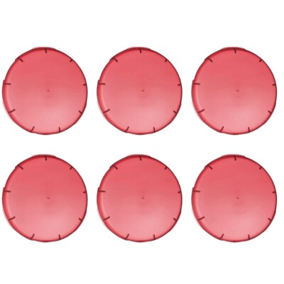 Universal Red Pool Light Lens Cover 7.5'' Diamete for Pentair Amerilite (6 Pack)