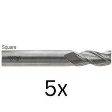 E5G95024 3/8"DIAx1/2"LOC ALU-POWER HPC 3 FLUTE ENDMILL 37° UNCOATED (5Pcs)