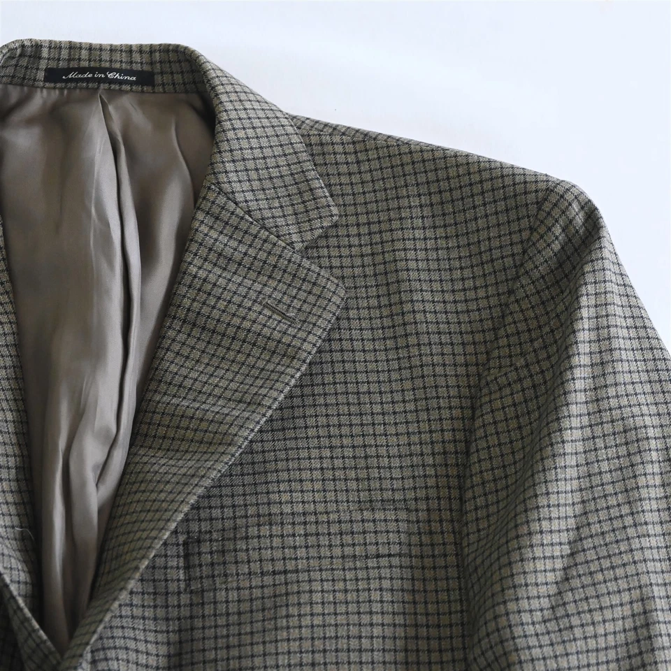 Blazer Traje Chaqueta Abrigo Deportivo Murano 42R Marrón Cuadros 100% Lana Para Hombre Foto 2 de 4