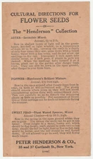 1880-90s Peter Henderson & Co Veg Flower Seed Instructional Victorian Trade Card