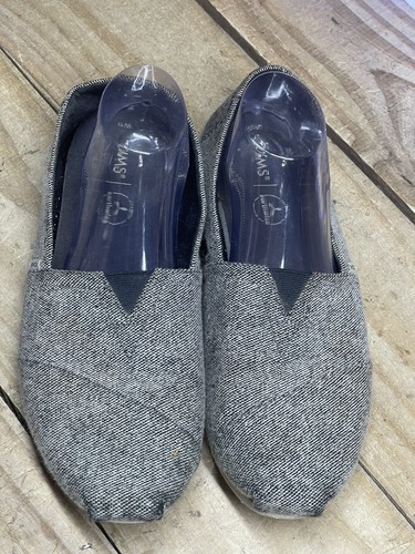 Toms Womens Size 11 Avalon Gray Space Dye Slip On Canvas Sneakers 10015676 - Picture 7 of 10