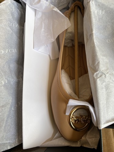 Coach Bailey Damenschuhe Ballerinas Größe 9M Strand Holzfarbe - Bild 6 von 6