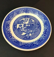 6 Inch Saucer Willow Pattern Unmarked USA