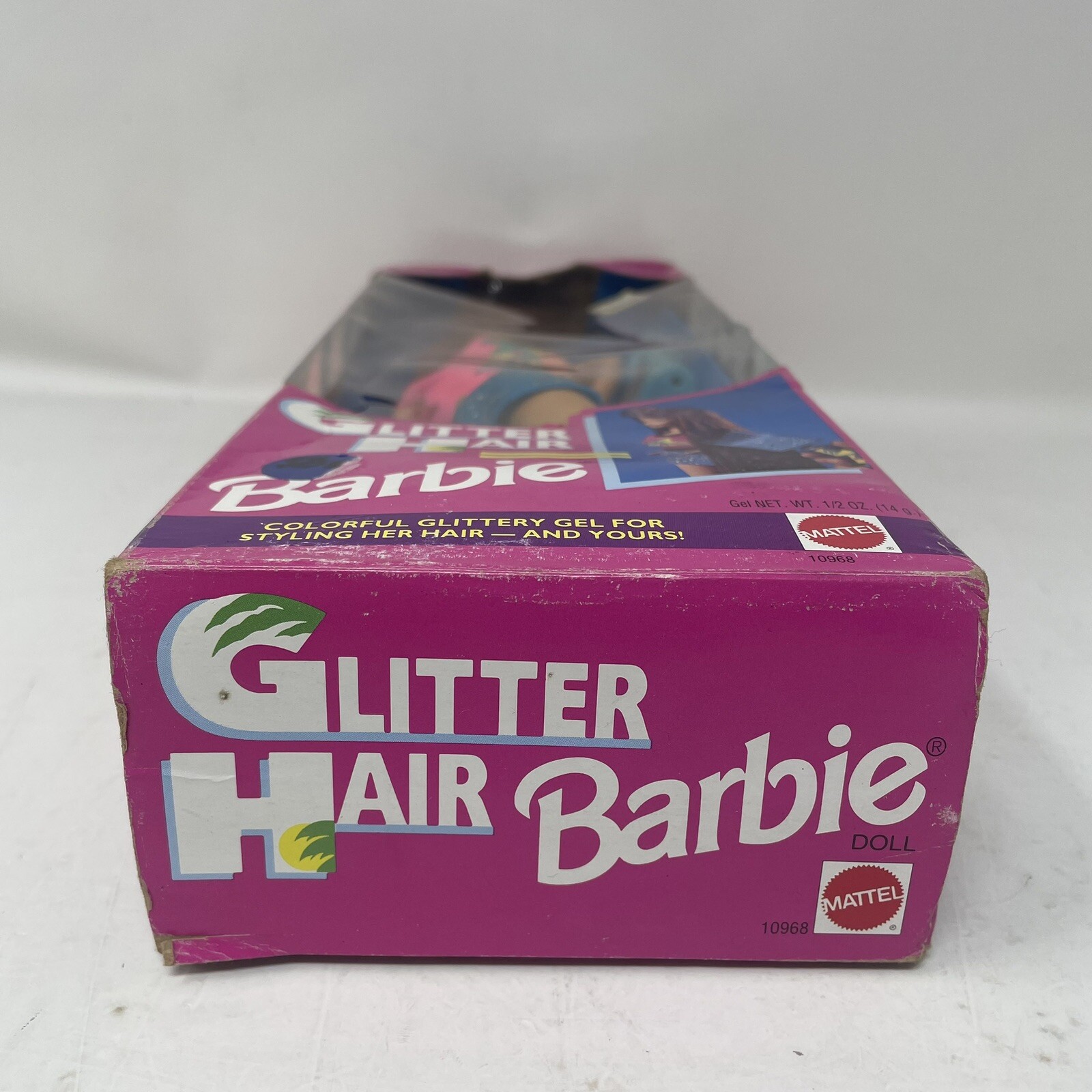1993 Mattel Glitter Hair Styling Red Long Hair Barbie Doll NRFB Damaged Box