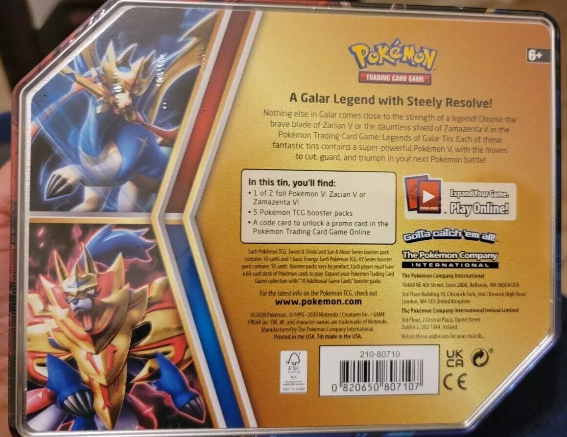 Pokemon TCG: Legends of Galar Tin- Zacian V 