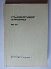 180943 LITERARISCHE ZEITSCHRIFTEN UND JAHRBÜCHER 1880-1970