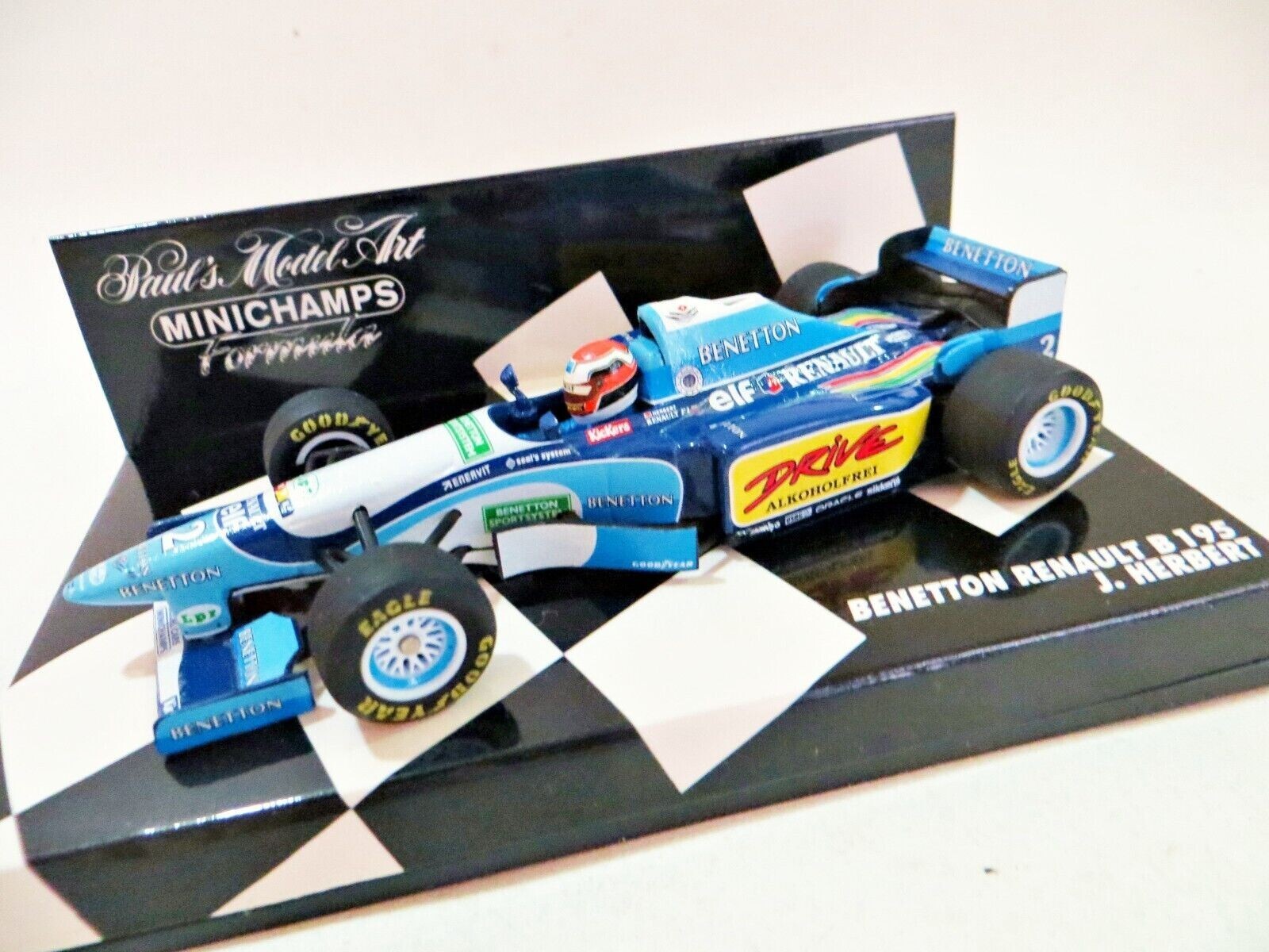 F1 Benetton Renault B195 Minichamps 1/43 miniature haut de gamme de collection en métal