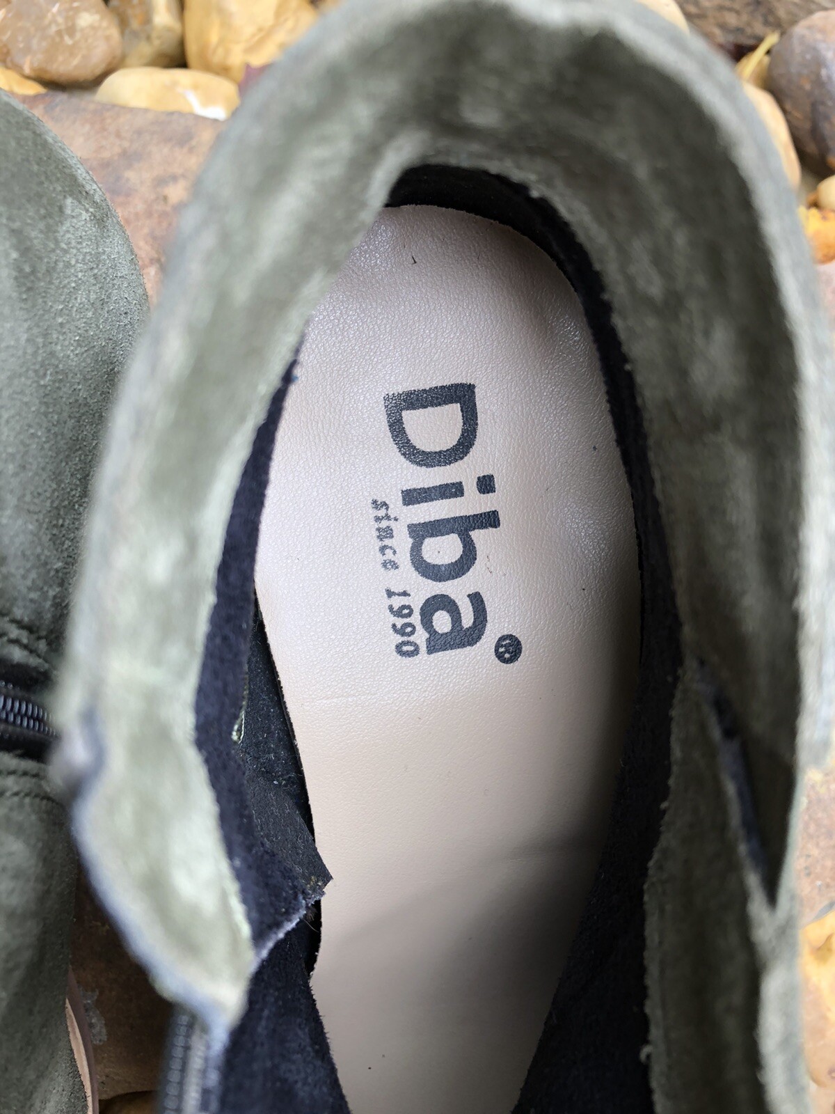 Diba Leather Suede Western Ankle Boot Women's Sz 8.5 Green