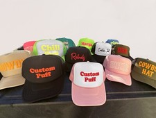 Custom Foam Trucker Hat Personalized Baseball Cap Custom Puff Print Trucker Hat