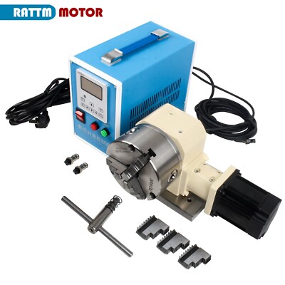 CNC 4th Axis Dividing head Rotary A axis For Metal Reducer 15:1 + 130mm Chuck