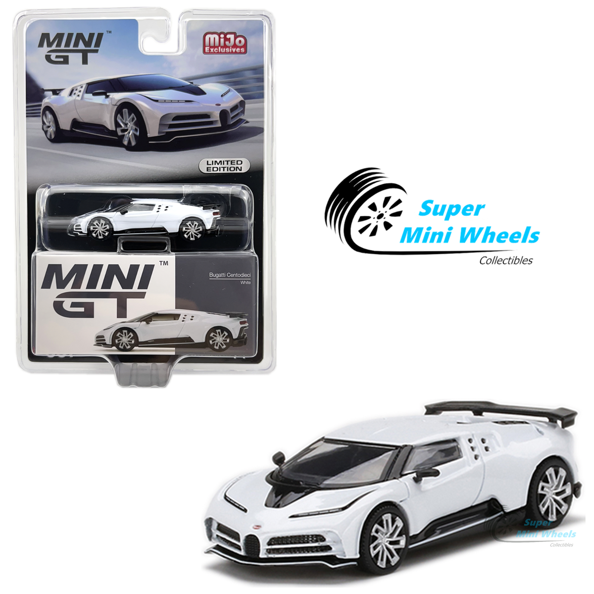 Mini GT 1:64 Bugatti Centodieci (White) #337 | eBay