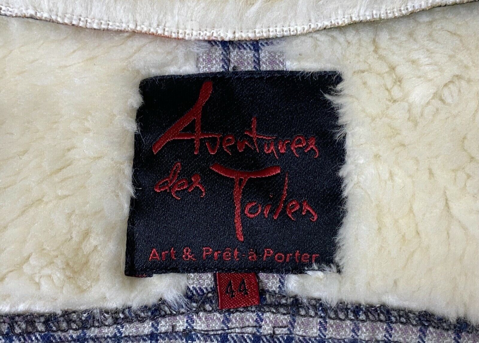 Aventures Des Toiles Shearling Jacket Coat Faux Women's Size 44 image 5
