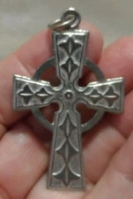 2"Celtic etched Pewter Cross