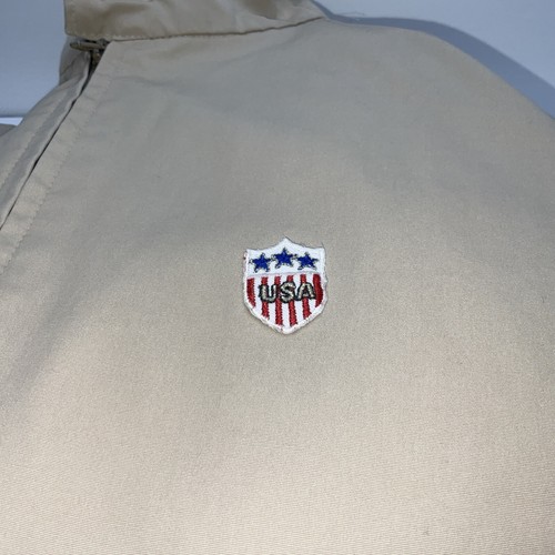VTG 70s 80s ARNOLD PALMER JACKET Bomber WINDBREAKER Tan Khaki Arnie L Tall USA - Picture 8 of 10