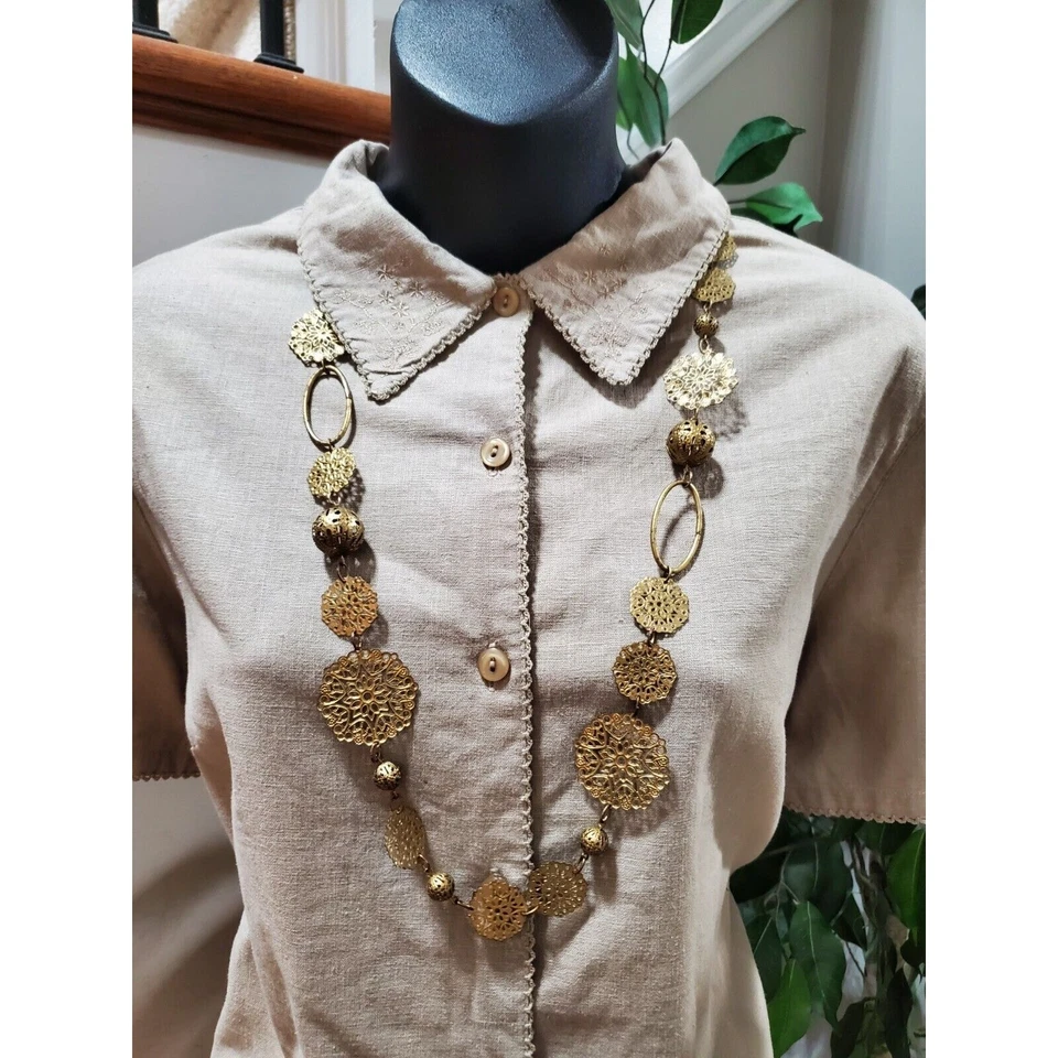 Blazer y falda para mujer Basic Editions beige lino pecho único traje de 2 piezas XL Foto 3 de 4