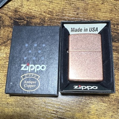 Zippo Antique Copper Lighter. Brand new. Message for details. Ada area pickup.