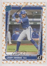 2021 Panini Donruss Rated Rookies On Fire 41/75 Leody Taveras #56 x3x