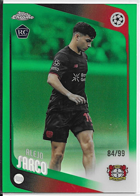 Topps Chrome UEFA Champions League Alejo Sarco RC Rookie Bayer Leverkusen 84/99