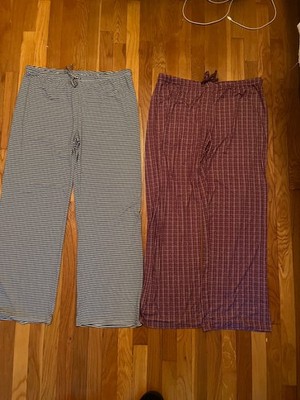 Real Essentials Women's 2XL Pink Plaid & Striped  Pajama Pants