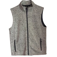 Port Authority Vest Mens Size S Gray Full Zip Sleeveless Jacket Pockets NWoT