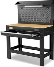 WORKPRO 45" Garage Workbench w/Storage Heavy-Duty Workbench with Pegboard 800LBS
