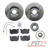 Bremsscheiben Voll Ø238 + BremsbelÄGe + Radlager Vorne FÜR Renault Clio Twingo