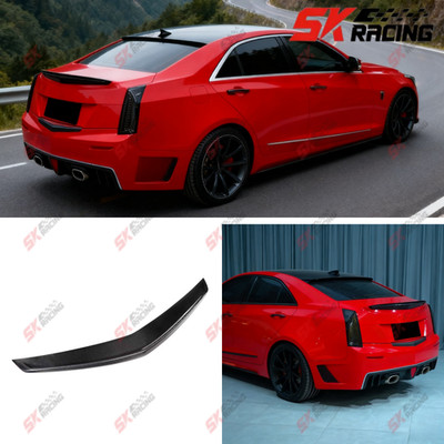 Glossy /Carbon Fiber Rear Spoiler Wing Kits Fits Cadillac ATS 4-Door Sedan 13-18