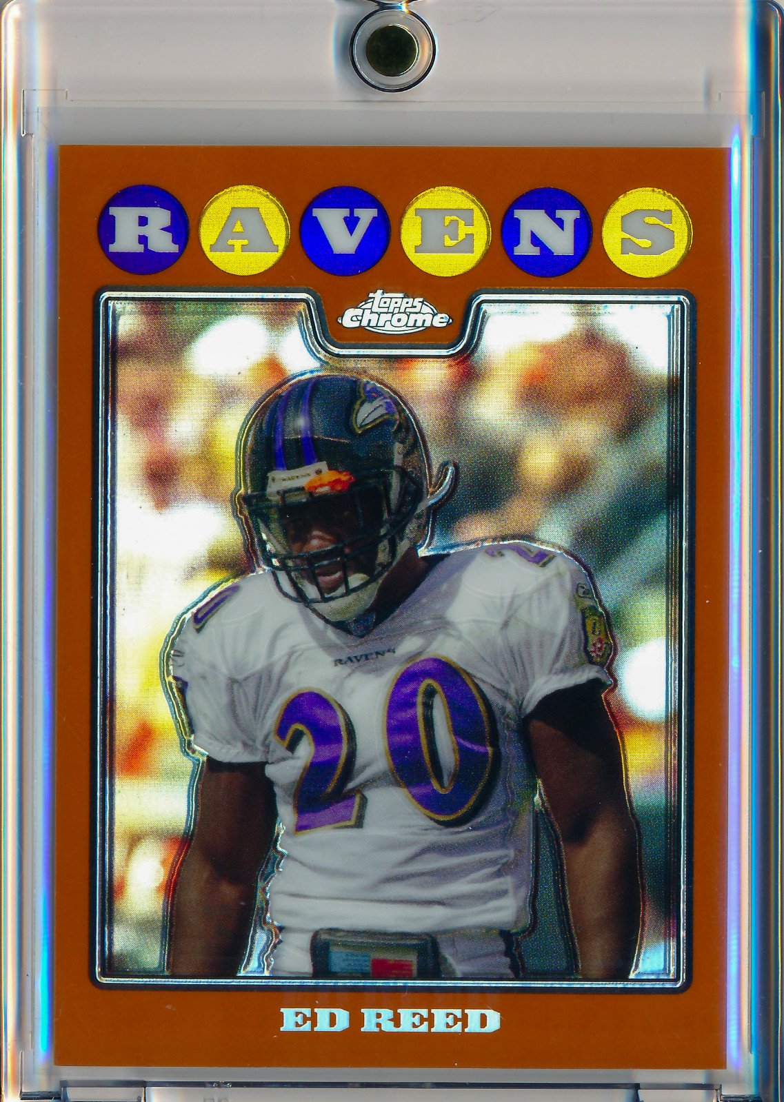 ED REED 2008 Topps Chrome #TC120 Copper Refractor /425 Baltimore Ravens