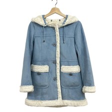 COURREGES - Light Blue Cream Women's Coat