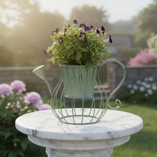 Watering Can Planter Vintage Design Metal Hanging Flower Pot