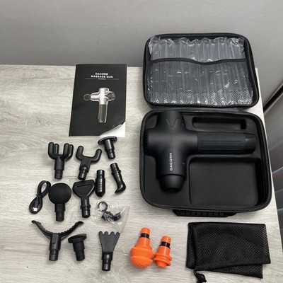 DACORM Cordless Percussion Massage Gun with Case & Attachments for Back, Legs