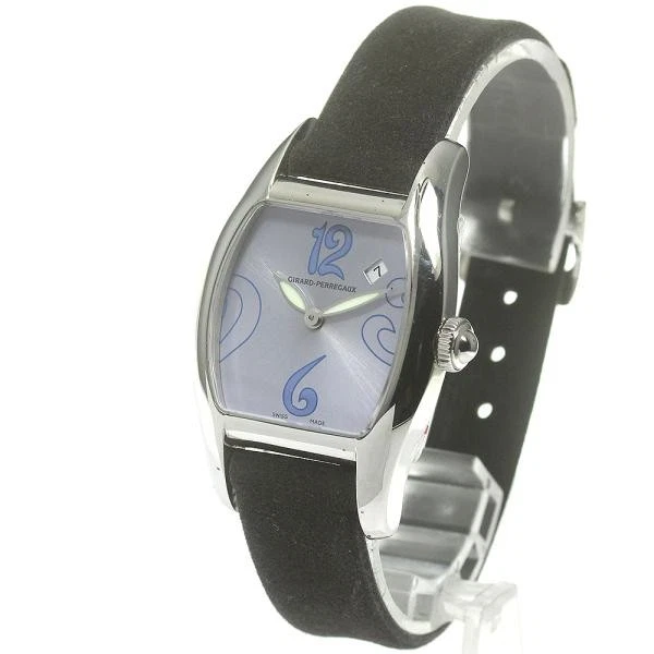 Girard Perregaux — Girard-Perregaux 2655 30mm SS Purple Dial Quartz Date Watch #C15372
