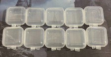 Mini Plastic Storage Cases For Jewelry Beads- 1.25"x1.25"x.75" - CLEAR - 10 Pcs