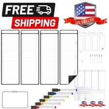 4" x 12" Magnetic Dry Erase to Do List, 11 pcs, 4X Dry Erase to Do List White...
