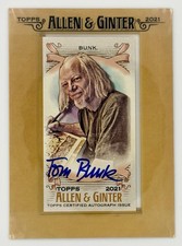 2021 Topps Allen & Ginter Tom Bunk Framed Mini GPK Artist Auto #FMA-TB