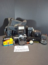 Canon AE-1 Program Film Camera 50mm f/1.8 Lens With Accessories