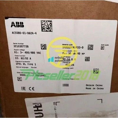 ACS580-01-062A-4 ABB Variable Frequency Drive 30KW Brand New Box!Spot Goods