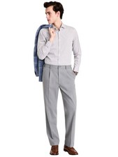 Tommy Hilfiger Mens Relaxed fit Dress Pants 34 / 32 Mid Grey Solid Stretch